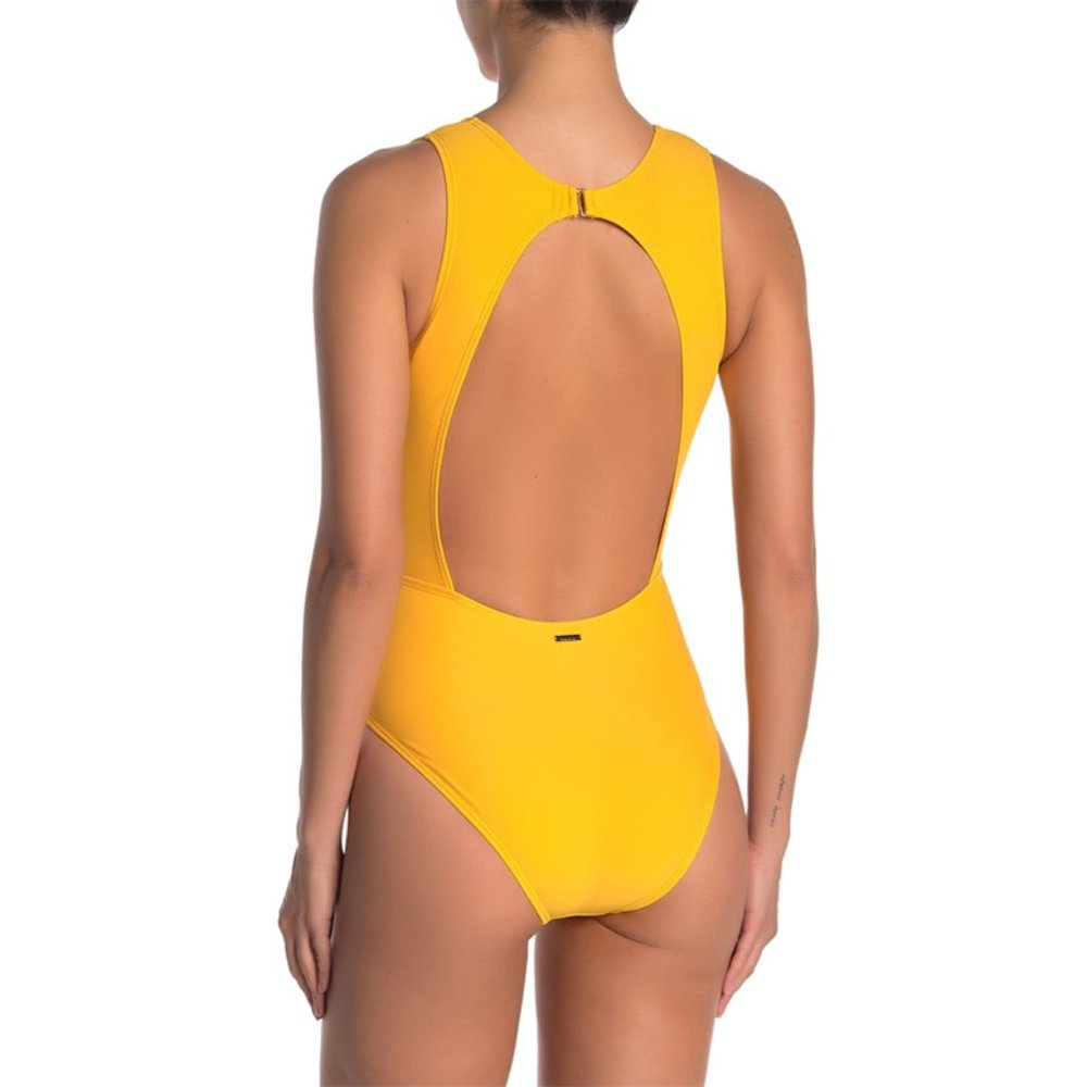 NWT Nicole Miller One-Piece Tie Front Swimsuit L - Picture 2 of 8